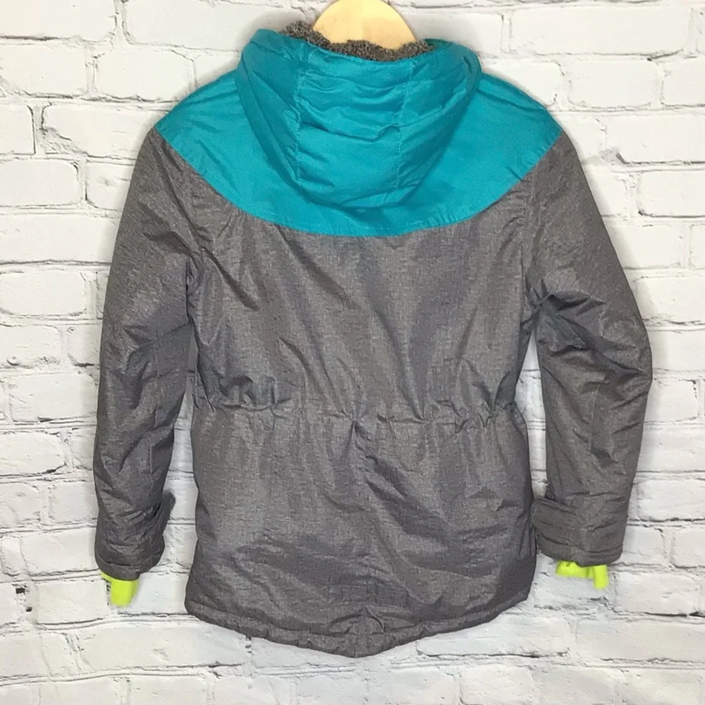 ZeroXPosur Gray and Teal Winter Snow Coat Small 7/8